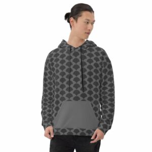 Geometric Print Hoodie - all over print unisex hoodie white front c f d e - Shujaa Designs