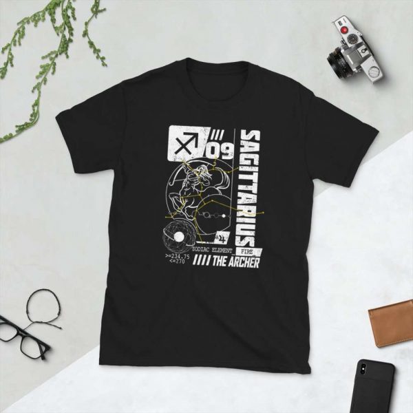 Sagittarius Unisex T-Shirt - unisex basic softstyle t shirt black front dc d - Shujaa Designs