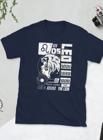 Leo Unisex T-Shirt - unisex basic softstyle t shirt navy front dc b - Shujaa Designs