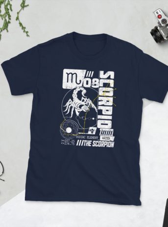 Scorpio Unisex T-Shirt - unisex basic softstyle t shirt navy front dc c b - Shujaa Designs