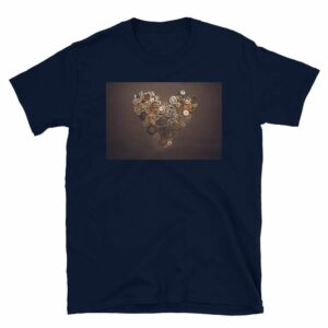 Heart of Steampunk - unisex basic softstyle t shirt navy front ec b - Shujaa Designs