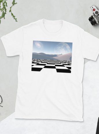 Planet of Dreams - unisex basic softstyle t shirt white front ad eb - Shujaa Designs