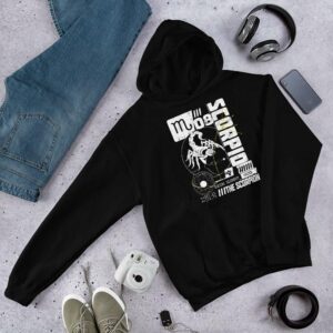 Scorpio Unisex Hoodie - unisex heavy blend hoodie black front de ca a - Shujaa Designs