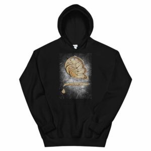 Grunge Alarm Clock - unisex heavy blend hoodie black front ee - Shujaa Designs