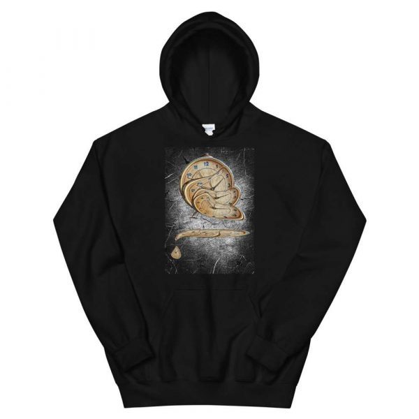 Grunge Alarm Clock - unisex heavy blend hoodie black front ee - Shujaa Designs