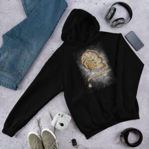 Grunge Alarm Clock - unisex heavy blend hoodie black front f d - Shujaa Designs