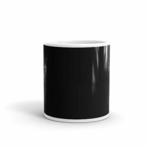 Black Panther glossy mug - white glossy mug oz front view e e - Shujaa Designs