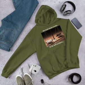 We Hold These Truths Unisex Hoodie - unisex heavy blend hoodie military green front d ee d - Shujaa Designs