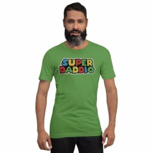 Super Daddio - unisex staple t shirt leaf front a e c - Shujaa Designs