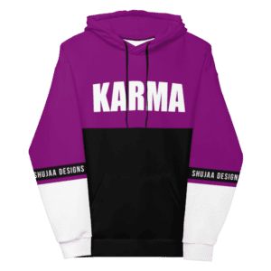 Karma Unisex Tracksuit - all over print unisex hoodie white front fc f - Shujaa Designs