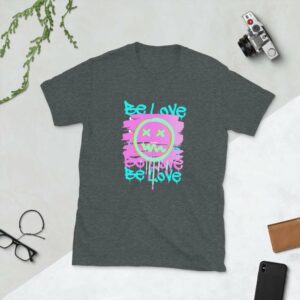 Be Love Unisex T-Shirt - unisex basic softstyle t shirt dark heather front a c - Shujaa Designs