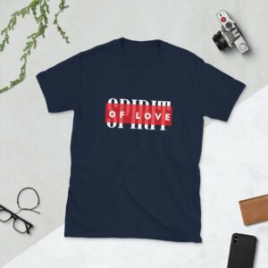 Spirit of Love Unisex T-Shirt - unisex basic softstyle t shirt navy front a b c aba - Shujaa Designs