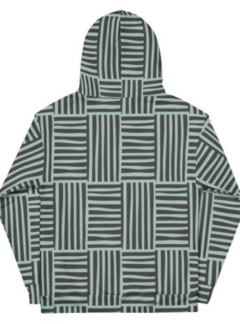 Geometric Design Unisex Hoodie - all over print unisex hoodie white back f bca c - Shujaa Designs