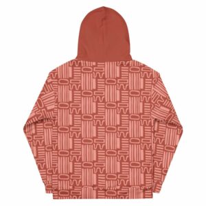 Geometric Print Unisex Hoodie - all over print unisex hoodie white back ae fa - Shujaa Designs