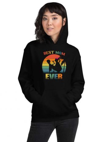 Best Mom Ever – Mom Design Unisex Hoodie - unisex heavy blend hoodie black front b ac b - Shujaa Designs