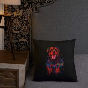 Rottweiler Premium Pillow - all over print premium pillow x front lifestyle c bc dd - Shujaa Designs