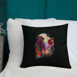 Bassett Hound Premium Pillow - all over print premium pillow x front lifestyle bc a - Shujaa Designs