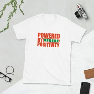 Powered by Positivity Unisex T-Shirt - unisex basic softstyle t shirt white front ed f - Shujaa Designs