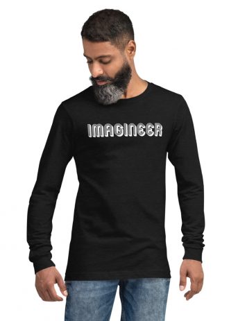 Imagineer Unisex Long Sleeve Tee - unisex long sleeve tee black heather front f a c b - Shujaa Designs