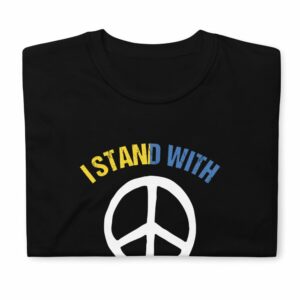 I Stand With Ukraine Short-Sleeve Unisex T-Shirt - unisex basic softstyle t shirt black front e dcc f - Shujaa Designs