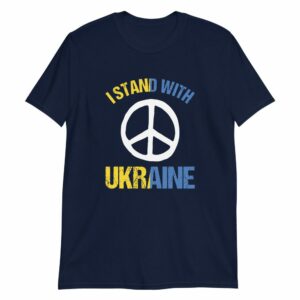 I Stand With Ukraine Short-Sleeve Unisex T-Shirt - unisex basic softstyle t shirt navy front e dcca b - Shujaa Designs