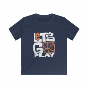 Let’s Go Play Basketball Kids Softstyle Tee -  - Shujaa Designs