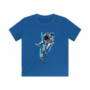 Astronaut Skateboarding Kids Softstyle Tee -  - Shujaa Designs