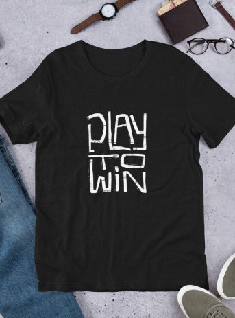 Play To Win Unisex t-shirt - unisex staple t shirt black heather front c cfb e - Shujaa Designs