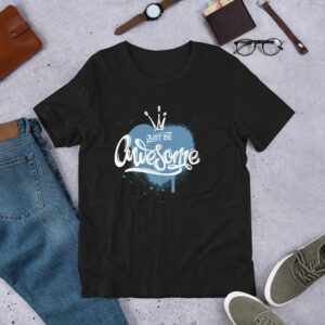 Just Be Awesome Unisex t-shirt - unisex staple t shirt black heather front cb c ab - Shujaa Designs