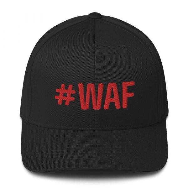 #WAF Illuminati Embroidered Structured Twill Cap - closed back structured cap black front ff - Shujaa Designs