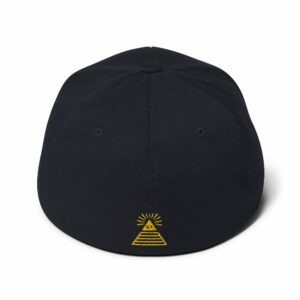 #WAF Illuminati Embroidered Structured Twill Cap - closed back structured cap dark navy back ff a - Shujaa Designs