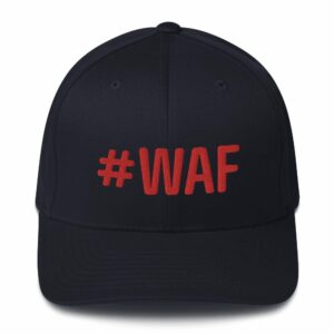 #WAF Illuminati Embroidered Structured Twill Cap - closed back structured cap dark navy front ff f a - Shujaa Designs