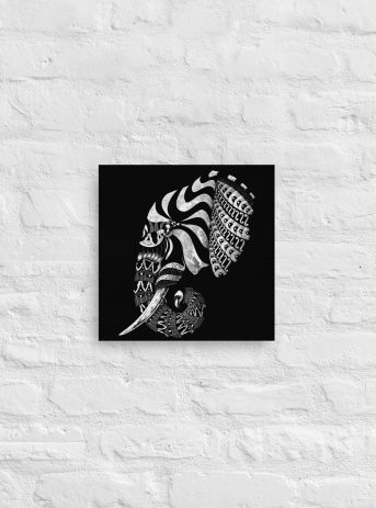 Ornate Elephant Canvas Print - canvas in x front cb a b a - Shujaa Designs