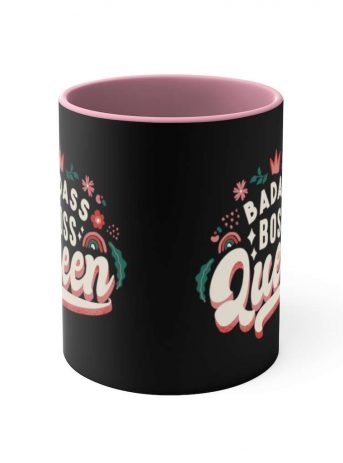 Badass Boss Queen Accent Coffee Mug, 11oz - - Shujaa Designs