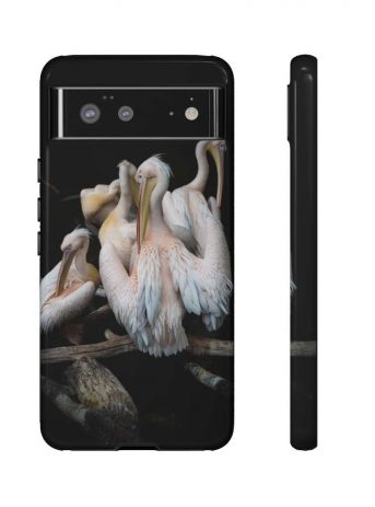 Flock Of Pink Flamingos Tough Phone Case - - Shujaa Designs