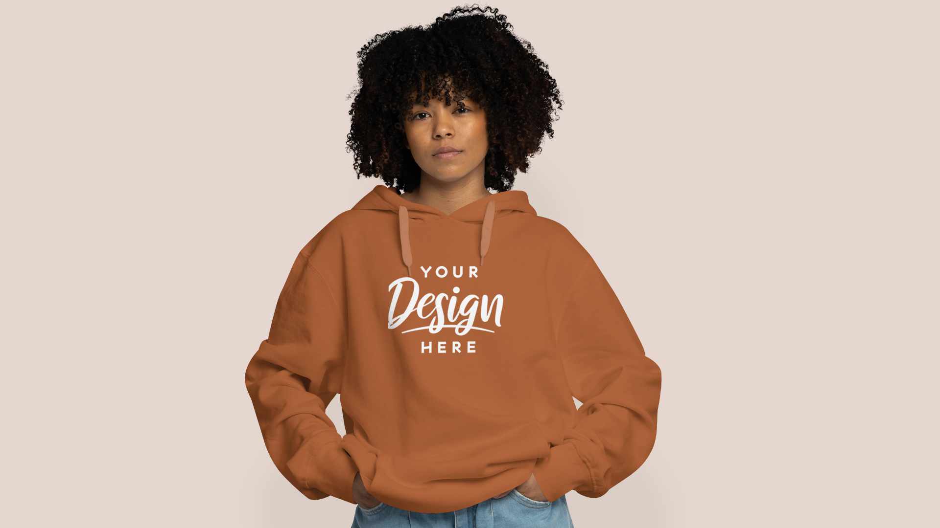 - dmo female model hoodie mockup - Shujaa Designs