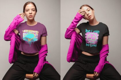 Diptych T Shirt Mockup Of A Girl Sitting On A Stool A The History Of The T-Shirt - diptych t shirt mockup of a girl sitting on a stool a - Shujaa Designs