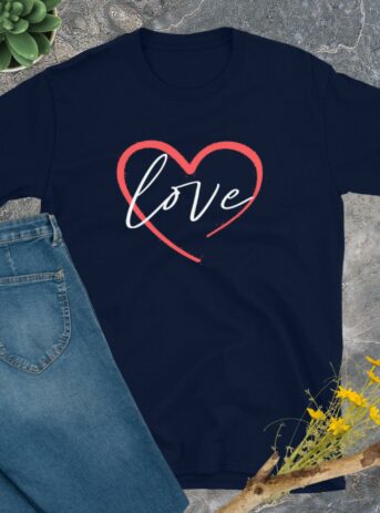 Private: Love Short-Sleeve Unisex T-Shirt - unisex basic softstyle t shirt navy front d d b - Shujaa Designs