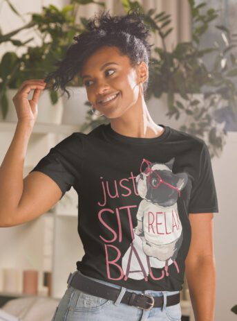 Just Sit Back Relax Unisex T-Shirt - unisex basic softstyle t shirt black front fa c - Shujaa Designs