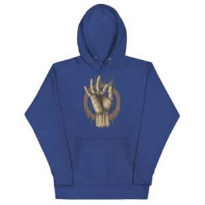 Private: Guitar Hand With Pick Premium Unisex Hoodie - unisex premium hoodie team royal front a f - Shujaa Designs